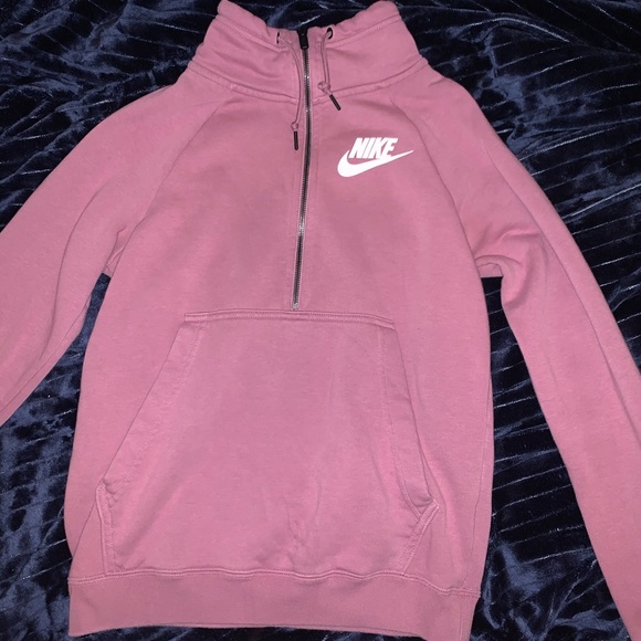Pink nike half zip hoodie Clearance